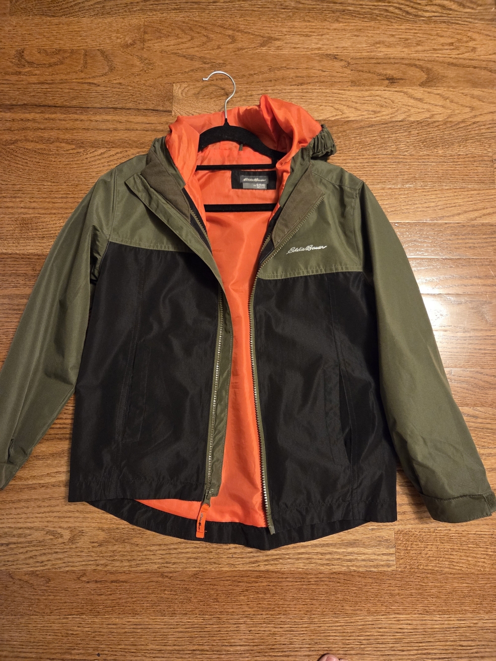 Eddie Bauer Boy's Two-Tone Olive & Black Jacket, Small